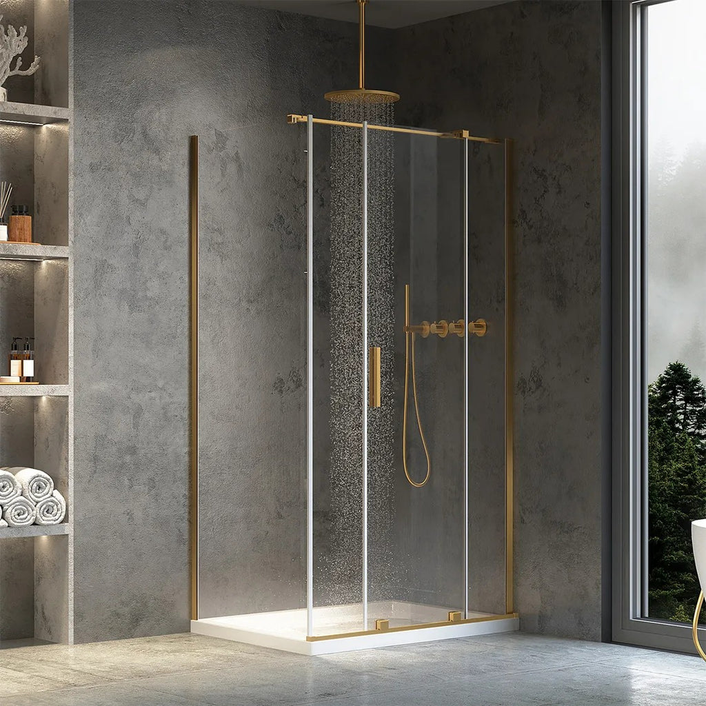 Sprchová kabína REA Montana Gold Brush 140x80  2