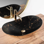Umývadlo na dosku REA Royal In Black Marble Gold  2