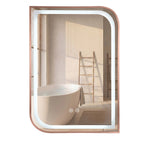 Zrkadlo LED ZONE 80x60 BRUSH  ROSE GOLD  2