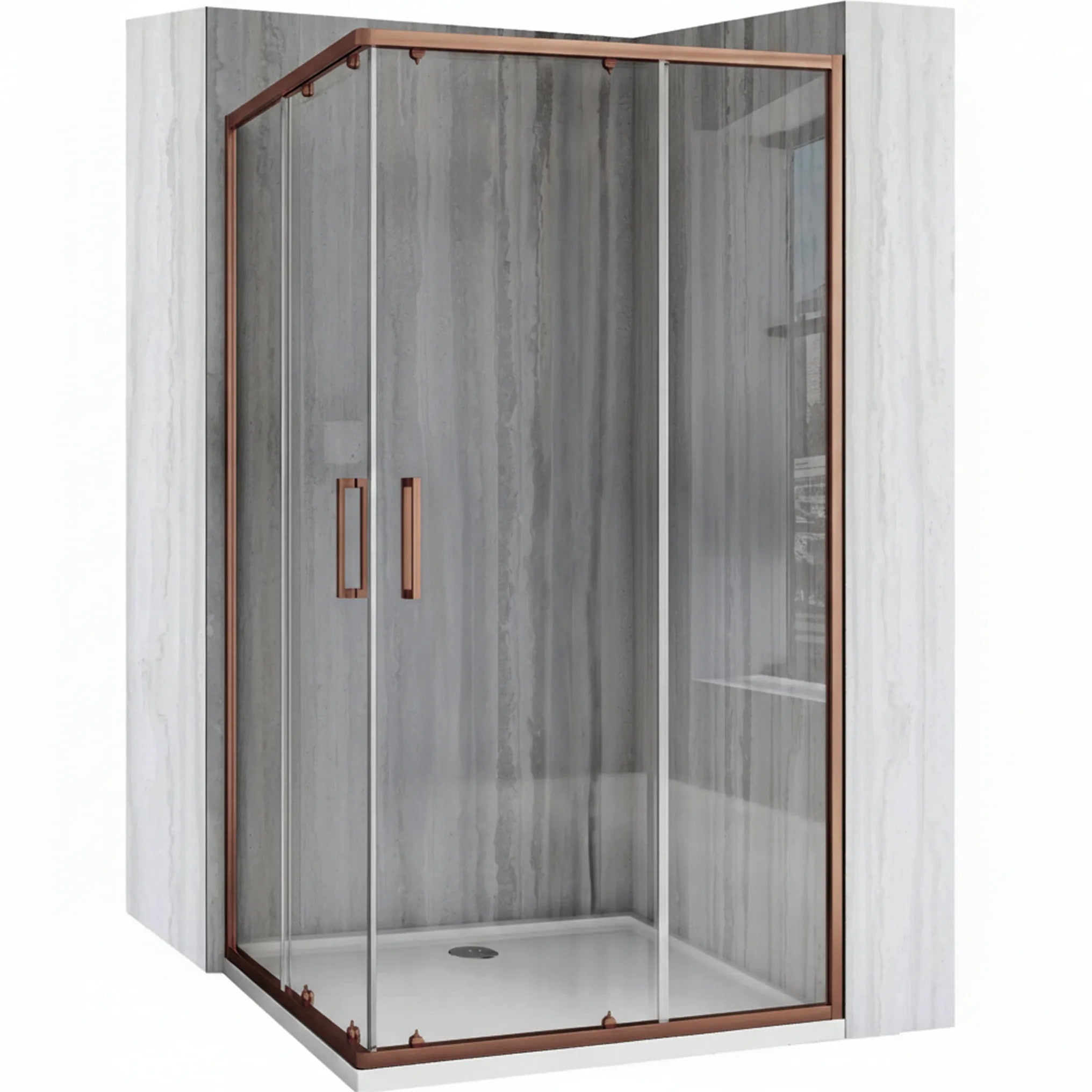 Sprchovací kút REA City 80x100 Brush Copper S detským bazénom Savoy 2
