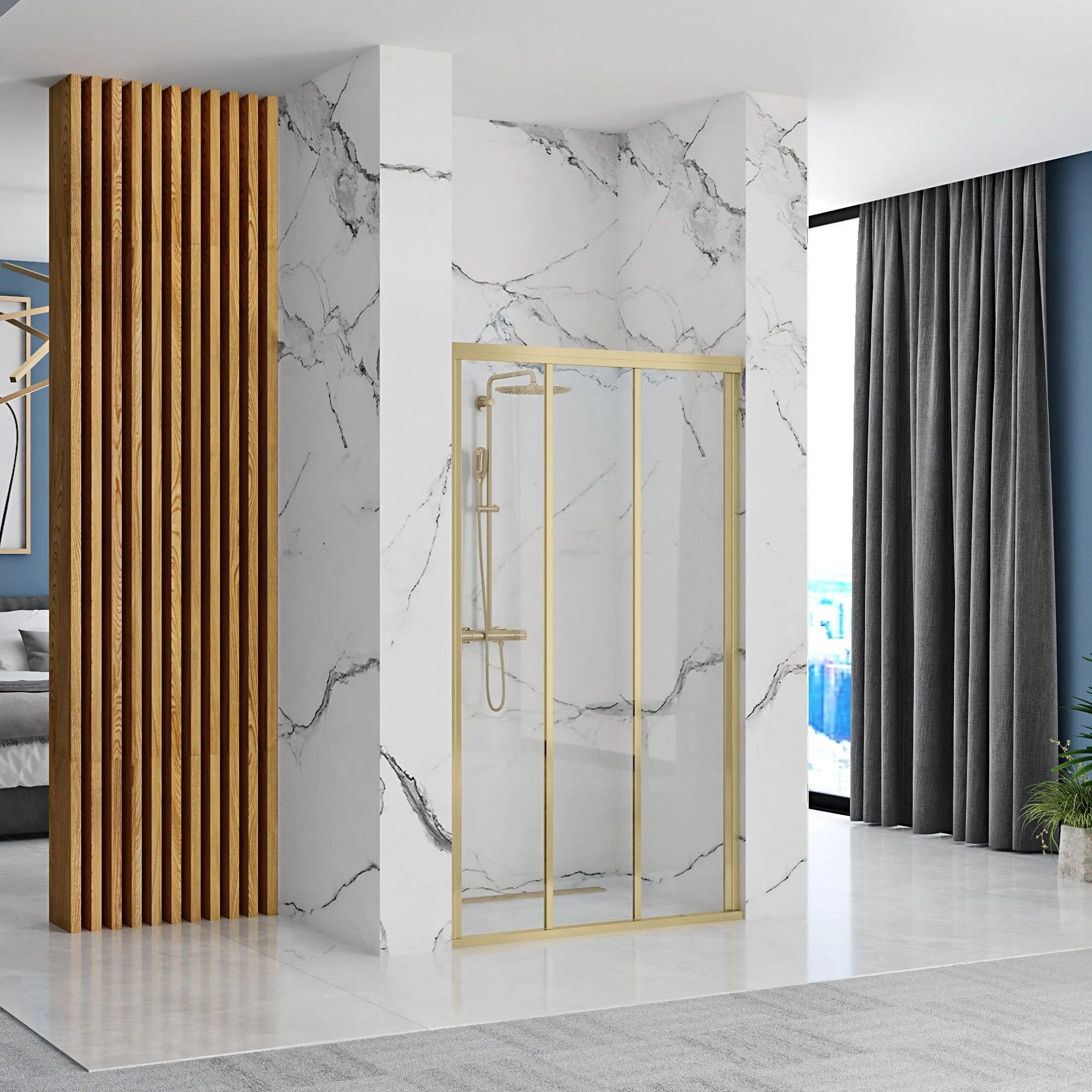 Sprchové dvere Rea Alex 90 Gold Brush  2