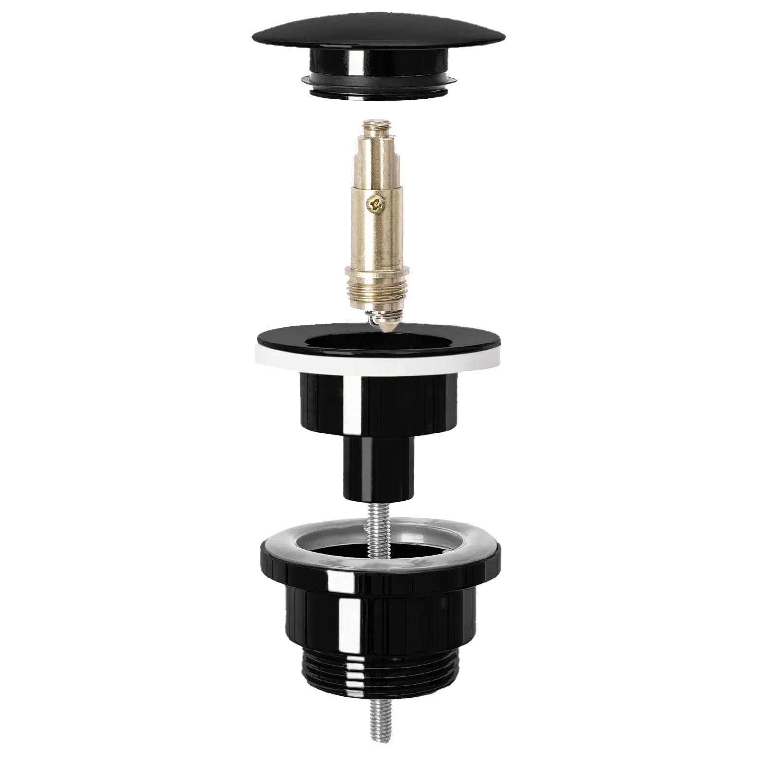 Univerzálny umývadlový výpust REA Click-clack - BLACK METALIC  2