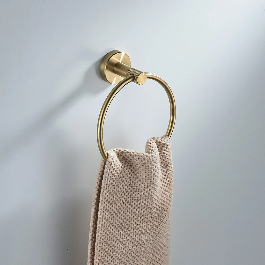 Kúpeľňový vešiak Ring 6610 Modern Brush Gold  2