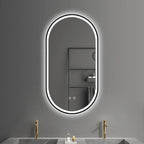 Zrkadlo LED OVL 50x100cm Black  2