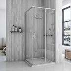 Sprchovací kút REA City 90x90 Nickel Brush Bez sprchovej vaničky 2