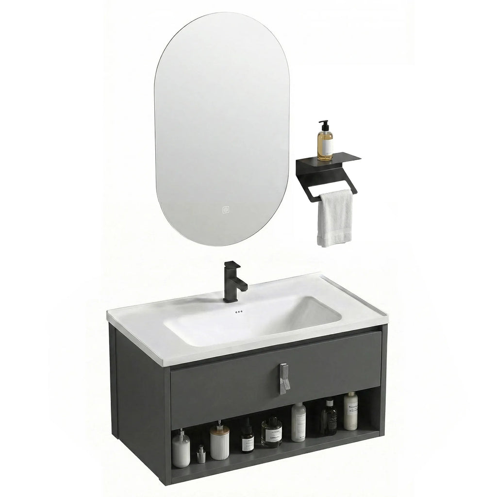 Súprava kúpeľňového nábytku s umývadlom Toledo 80cm Grey  2