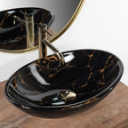 Umývadlo na dosku REA PAMELA Black Marble Shiny  2