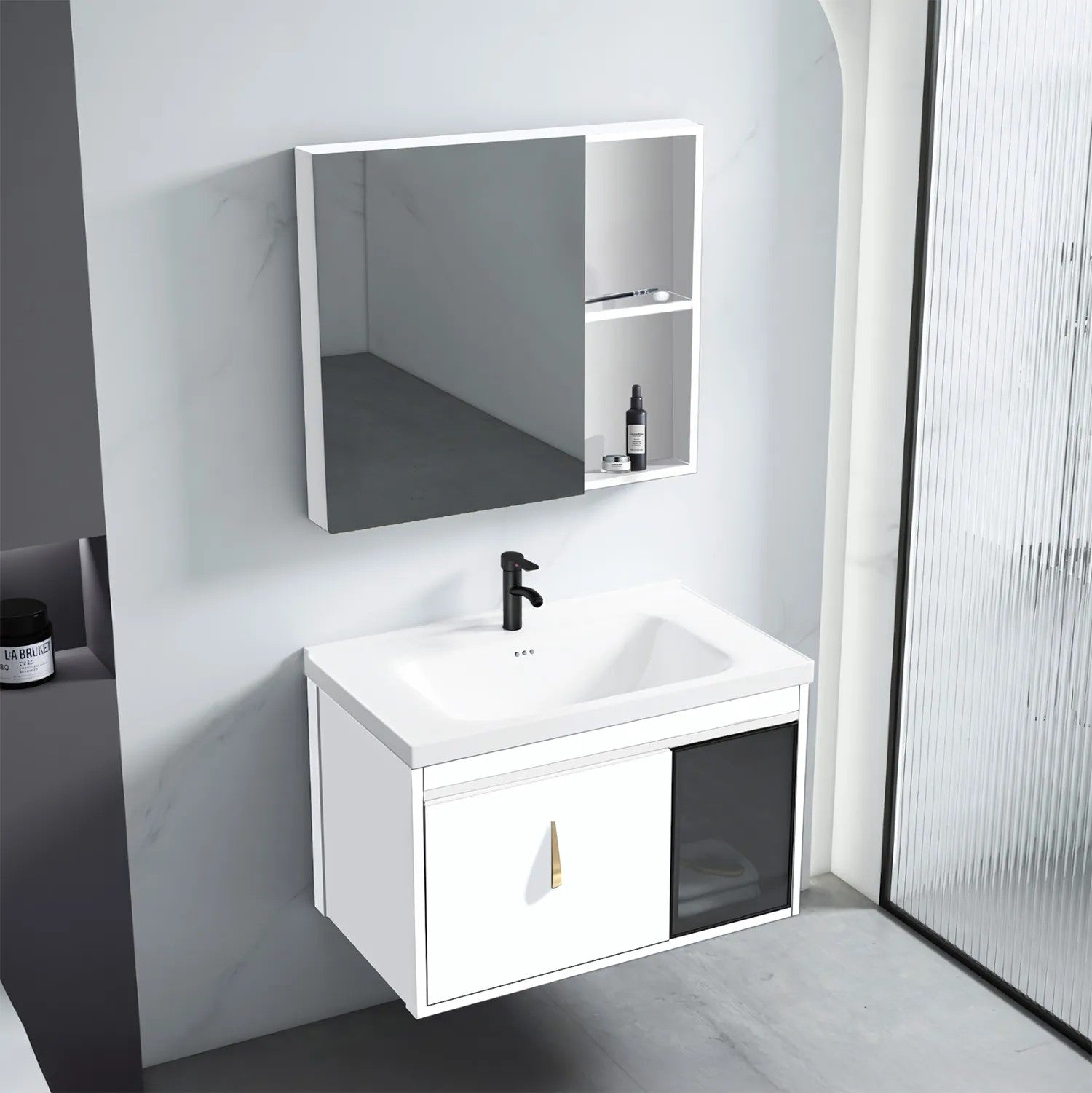 Súprava kúpeľňového nábytku s umývadlom Paris 60cm White  2