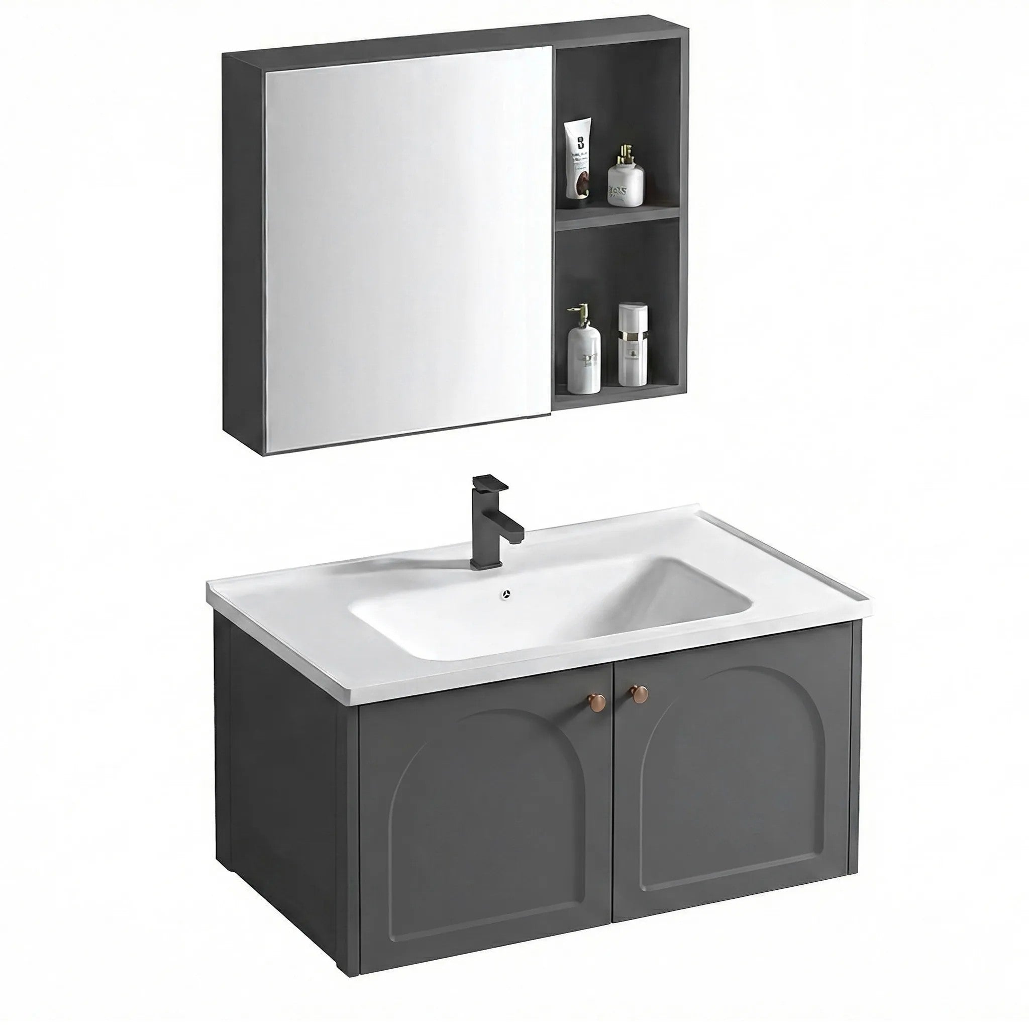 Súprava kúpeľňového nábytku s umývadlom Denver 80cm Grey  2