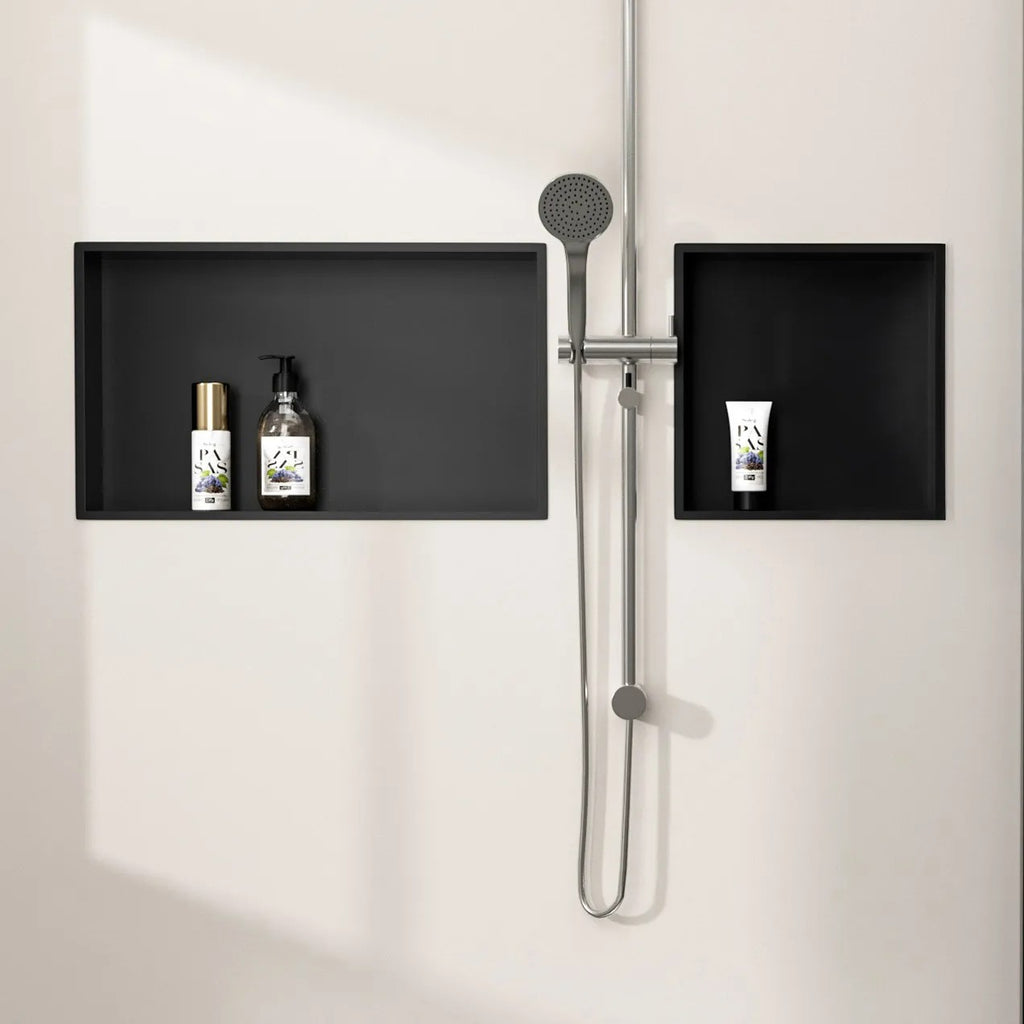 bathroom shelf 30x30 matte black  2