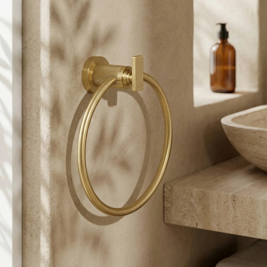 Kúpeľňový vešiak Ring 81307 Rivo Brush Gold  2