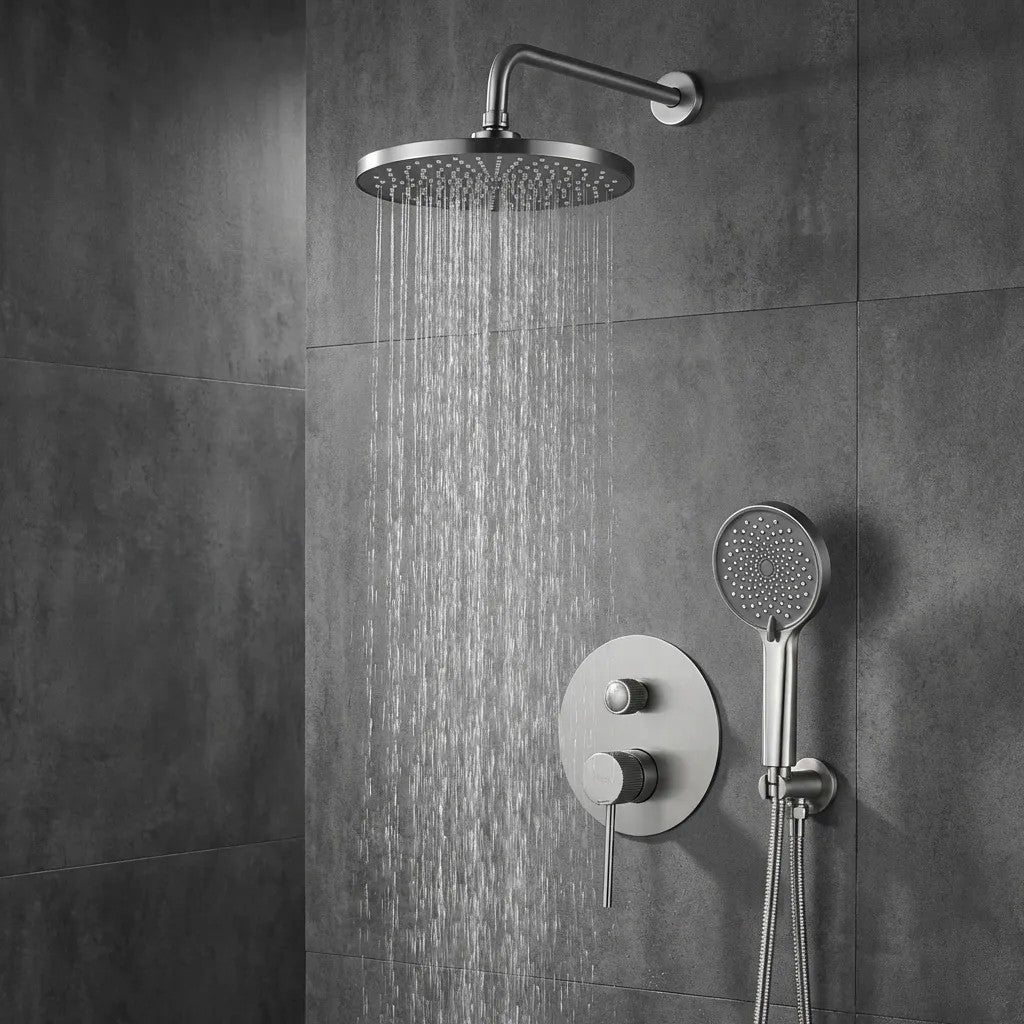 Podomietková sprchová súprava Rea Lungo Stripe Nickel Brush + BOX  2
