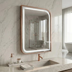 Zrkadlo LED ZONE 70x50  BRUSH  ROSE GOLD  2