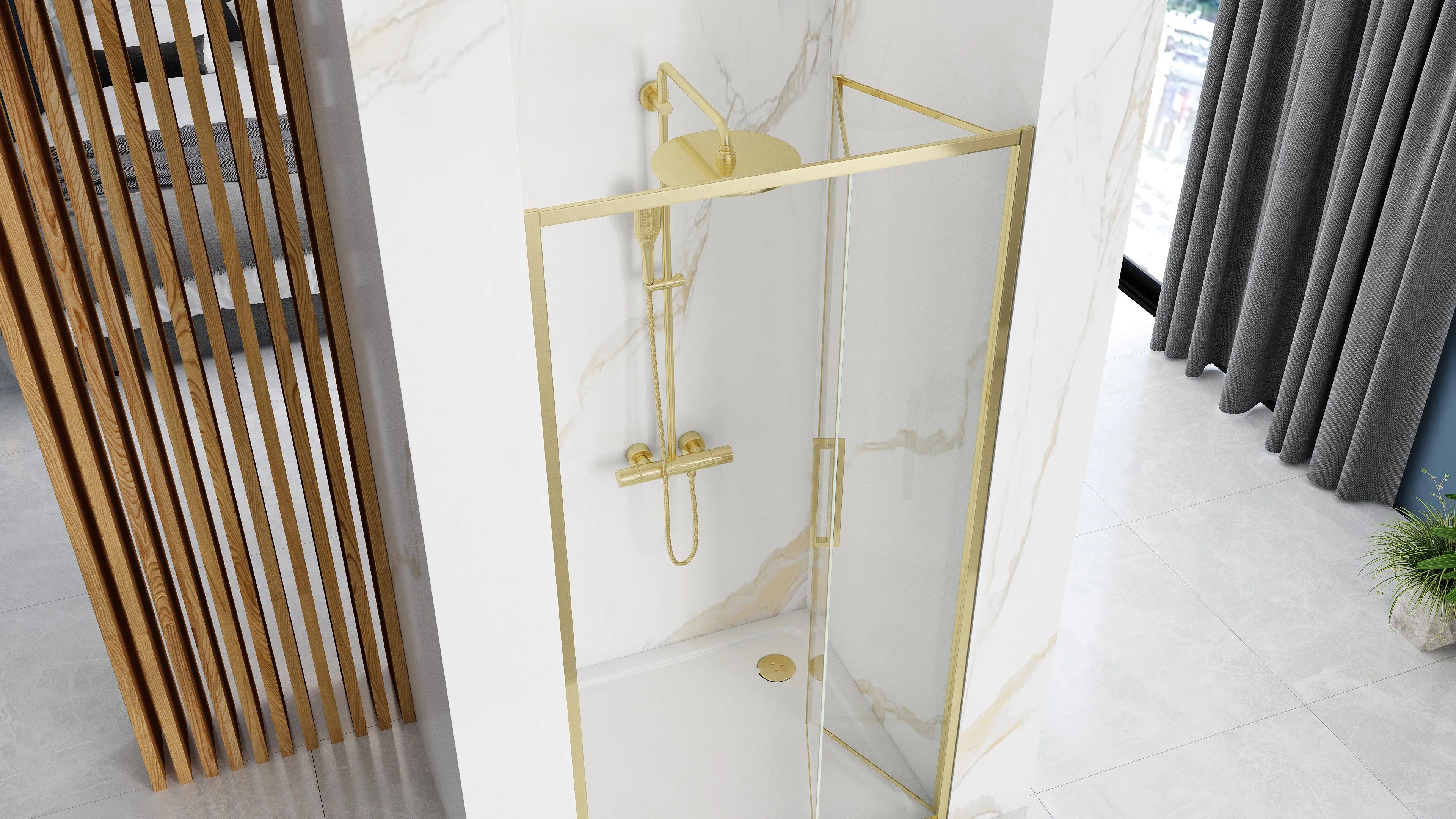 Sprchové dvere REA Rapid Fold 80 Gold  2