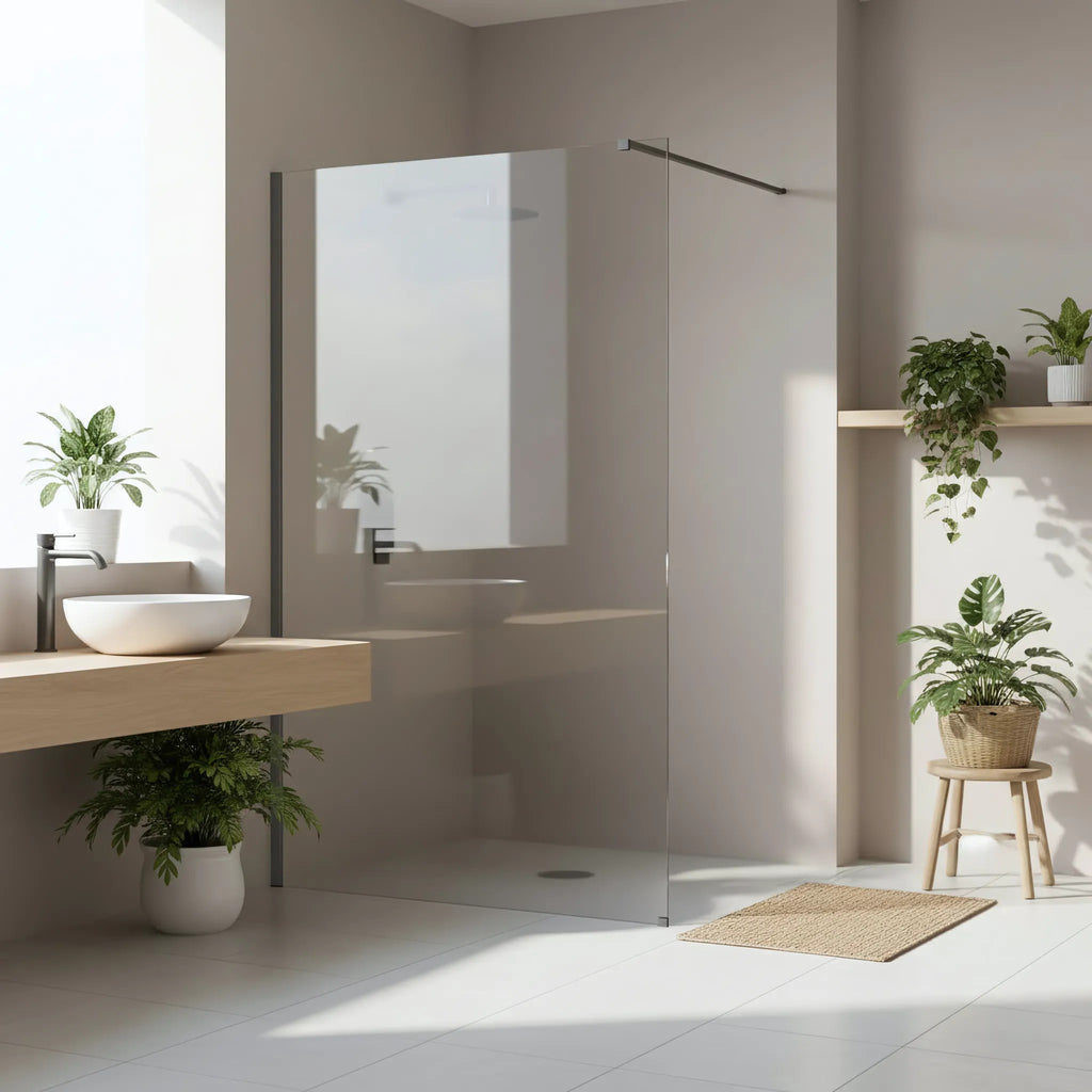 Sprchová zástena Rea Flexi Transparent / Titan 140  2