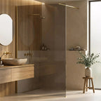 Sprchová zástena Rea Flexi Brown/ Brush Gold 130  2