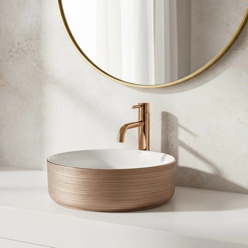 Umývadlo na dosku Rea Sami Brush Rose Gold  2