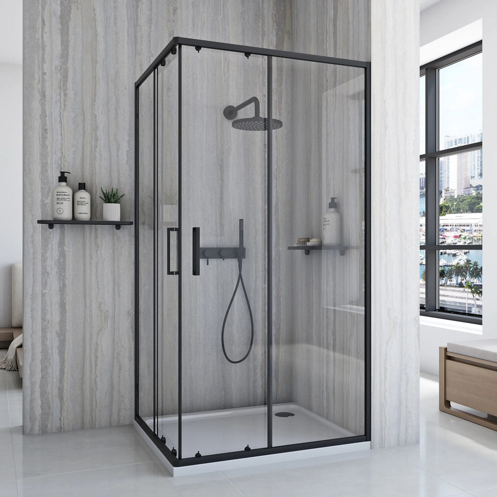 Sprchovací kút REA City 80x100 Black S detským bazénom Savoy black 2
