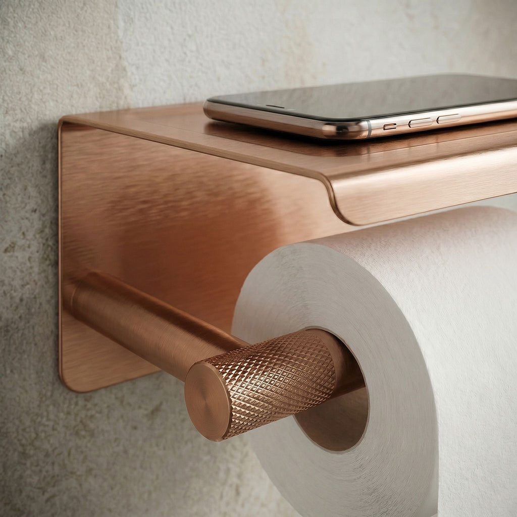Držiak na toaletný papier s poličkou 6613 Modern Copper Brush  3