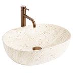 Umývadlo na dosku Amelia Travertine Classic 48  9