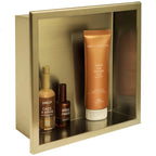 bathroom shelf 30x30 gold brush  3