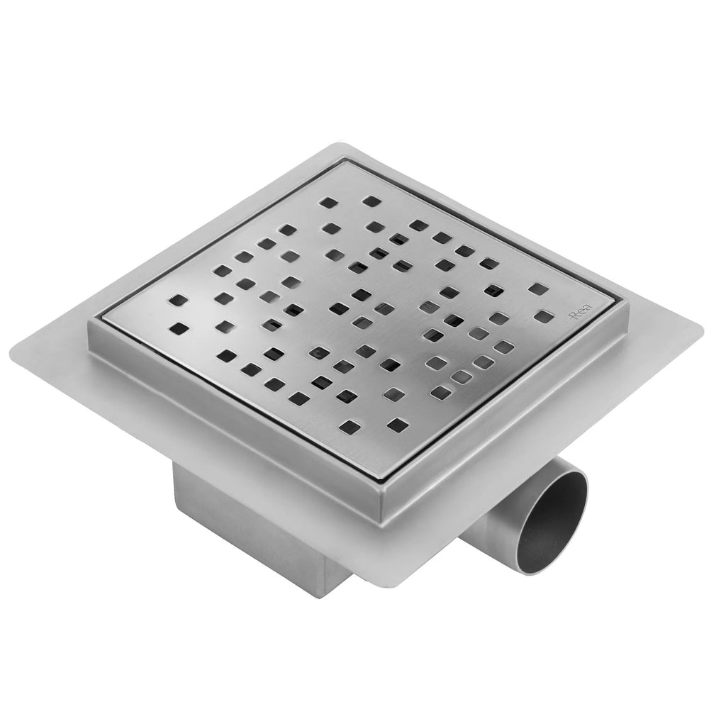 Odtokový žľab REA DOTS 150x150 Nickel Brush  3