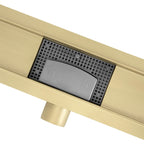 Odtokový žľab Rea Neox brush gold 50  3