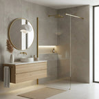 Sprchová zástena Rea Flexi Transparent / Brush Gold 130  3