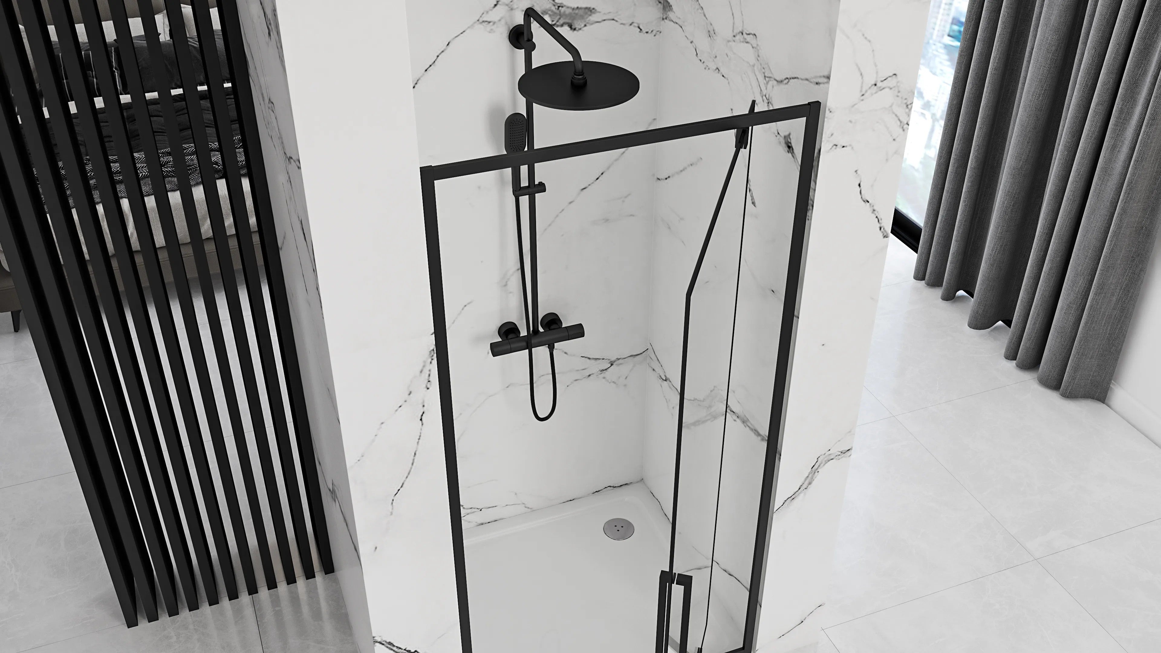 Pivotové sprchové dvere REA RAPID SWING 90  3
