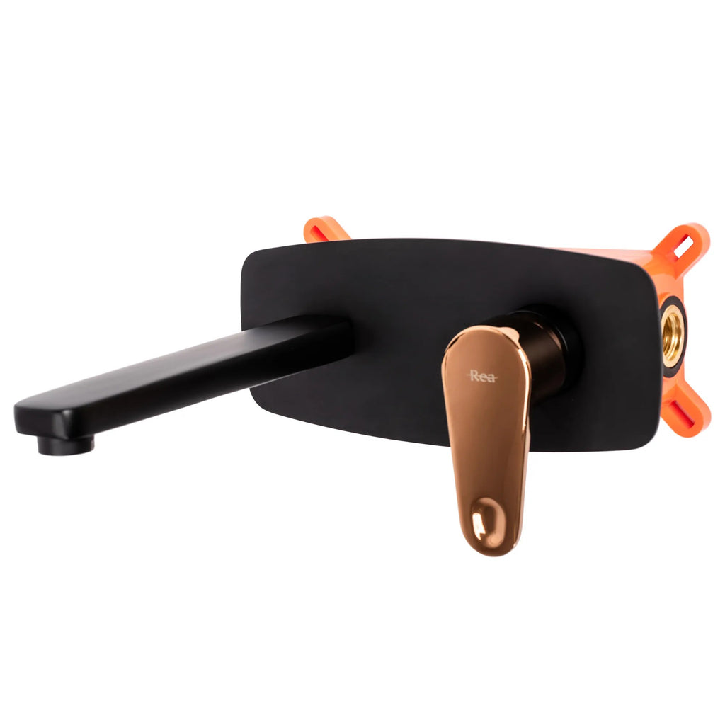 Podomietková umývadlová batéria REA MILD - čierna-ružové zlato + BOX  3