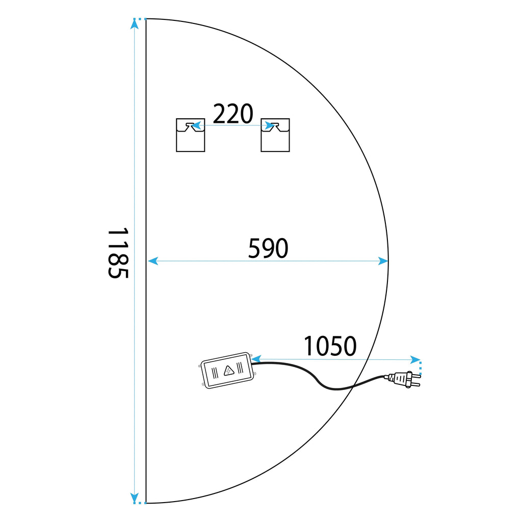 Zrkadlo LED 120x60 YH-3360  3