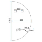 Zrkadlo LED 120x60 YH-3360  3