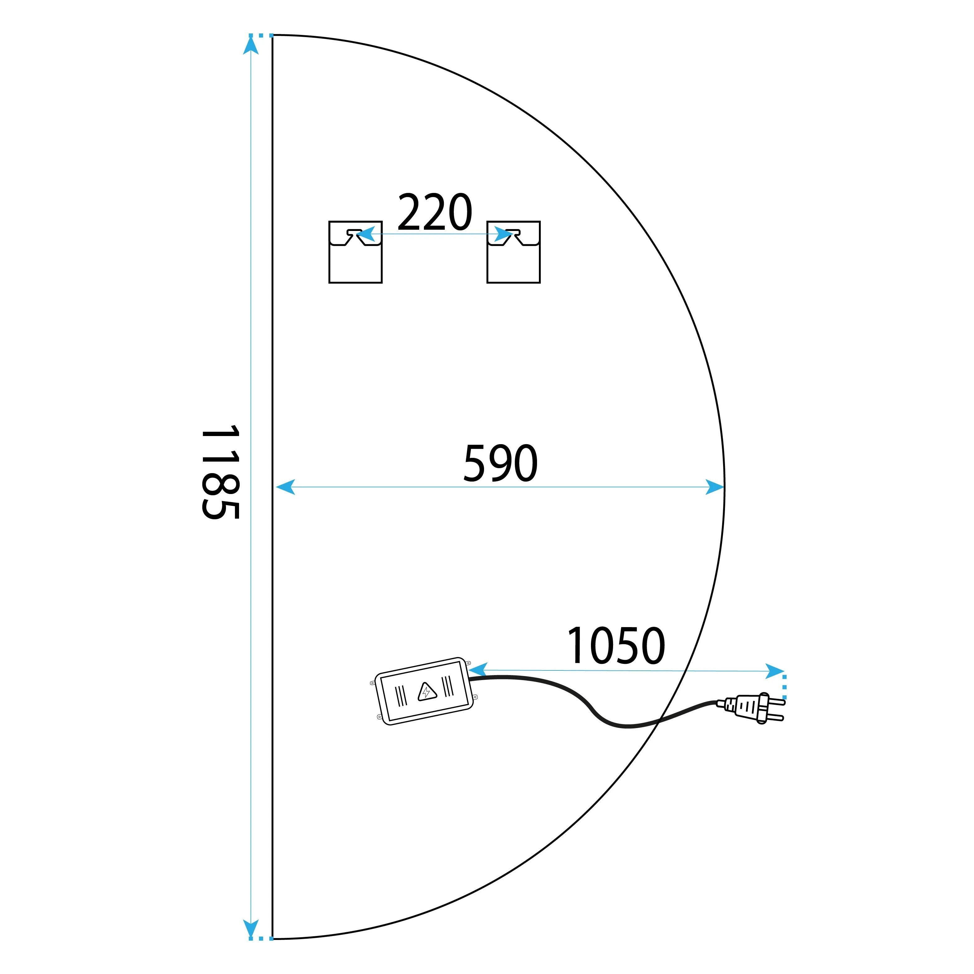 Zrkadlo LED 120x60 YH-3360  3