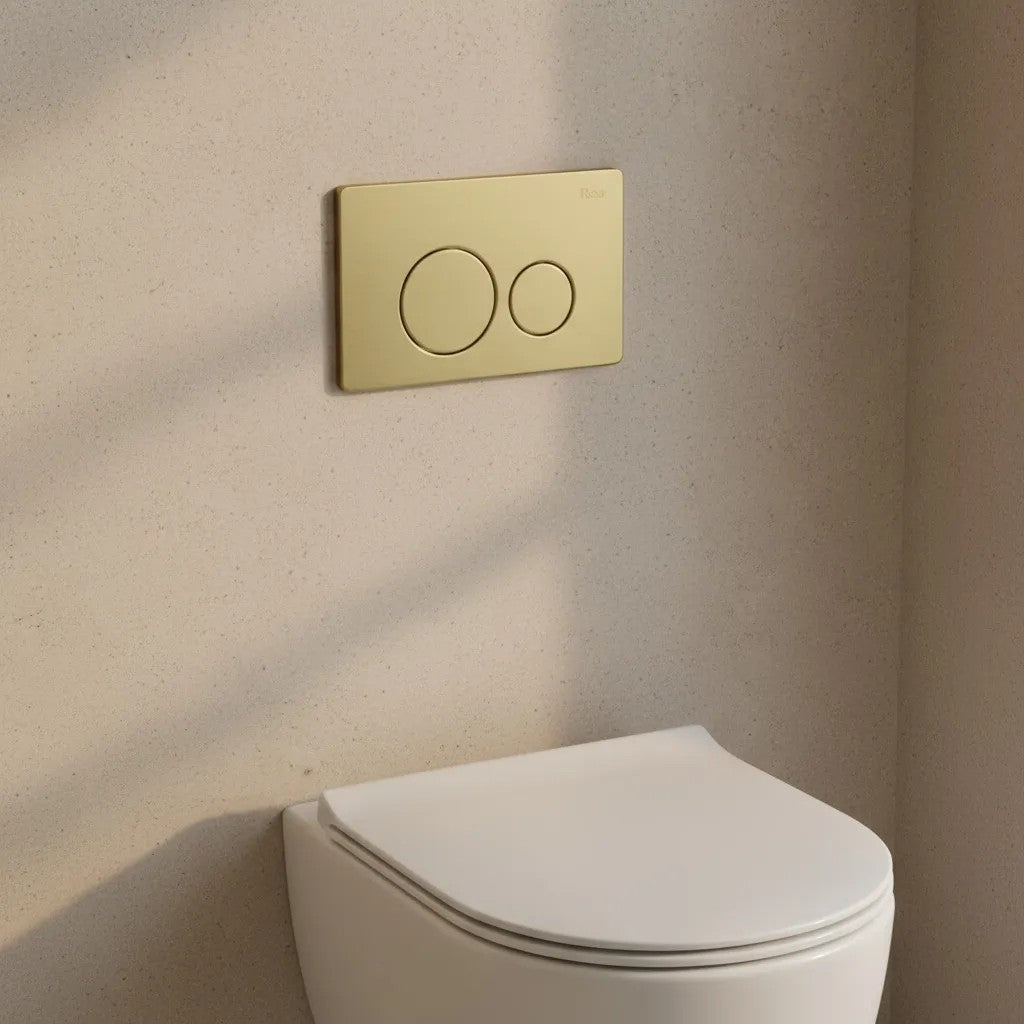 Podomietkový WC systém K011A-Q + tlačidlá I Brush Gold  3