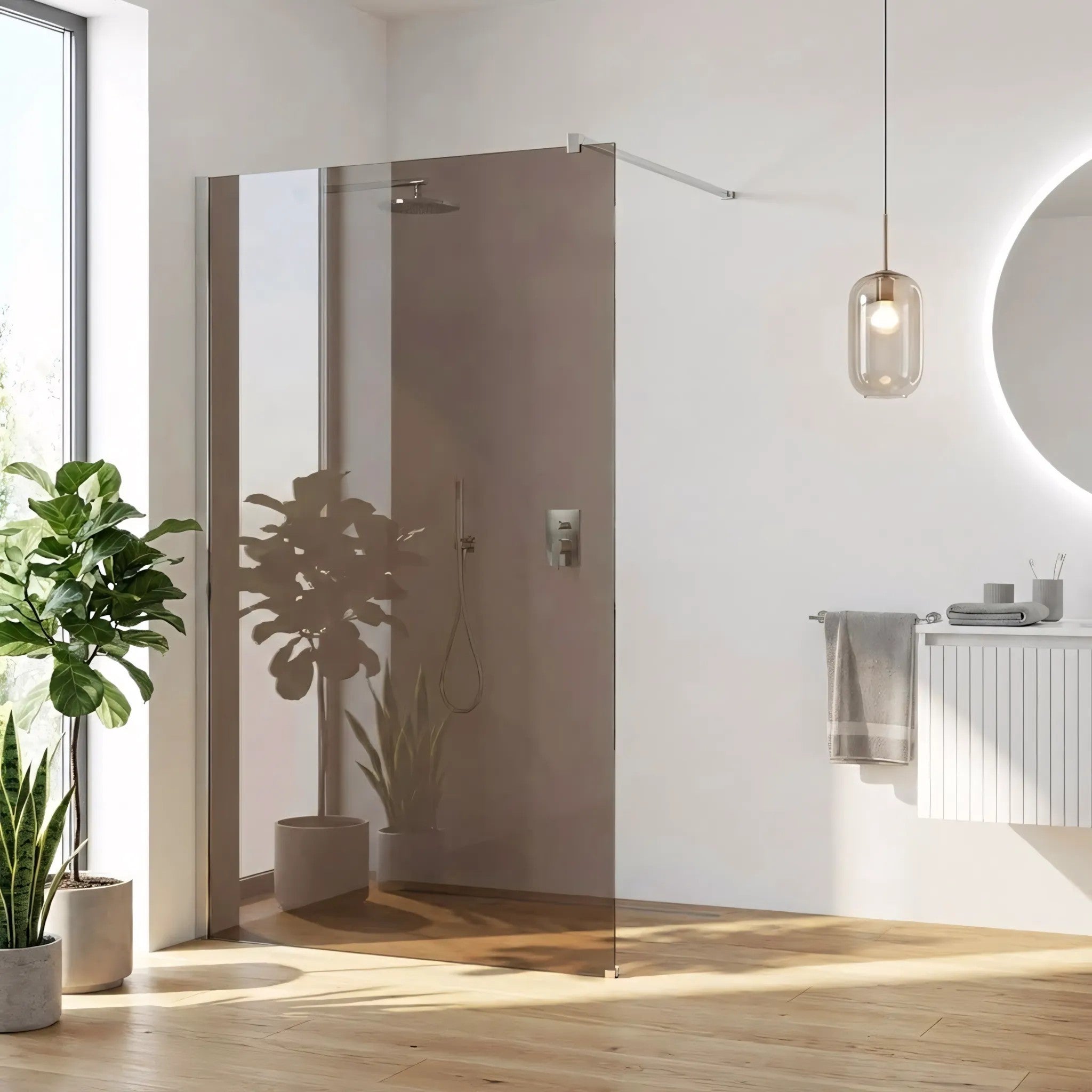 Sprchová zástena Rea Flexi Brown/ Chrome 120  3