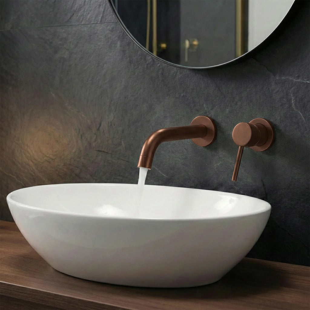 Výtokové rameno pre podomietkovú batériu Rea Lungo 20 cm Brushed Copper  3