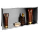 bathroom shelf 30x60 steel brush  3