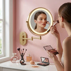 Zrkadlo LED Glow Brush Gold  3