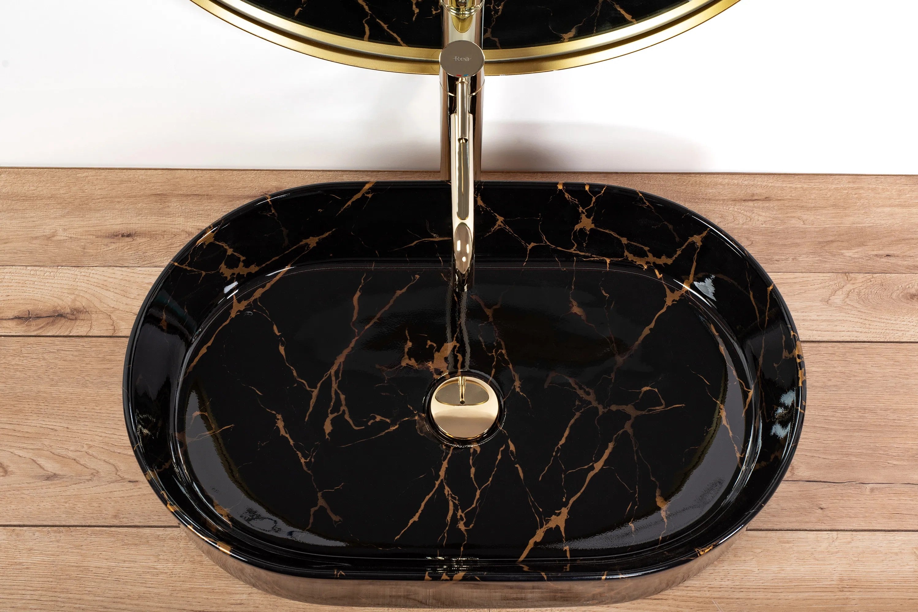 Umývadlo na dosku REA Nadia Black Marble Shiny  3