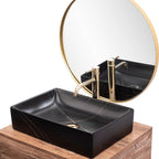 Umývadlo na dosku REA Inga Black Marble Mat  3