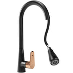 Kuchynská batéria Rea Mild black mat rose gold  3