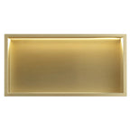VSTAVANÁ KÚPEĽŇOVÁ POLICA LED 30x60 brush gold  3