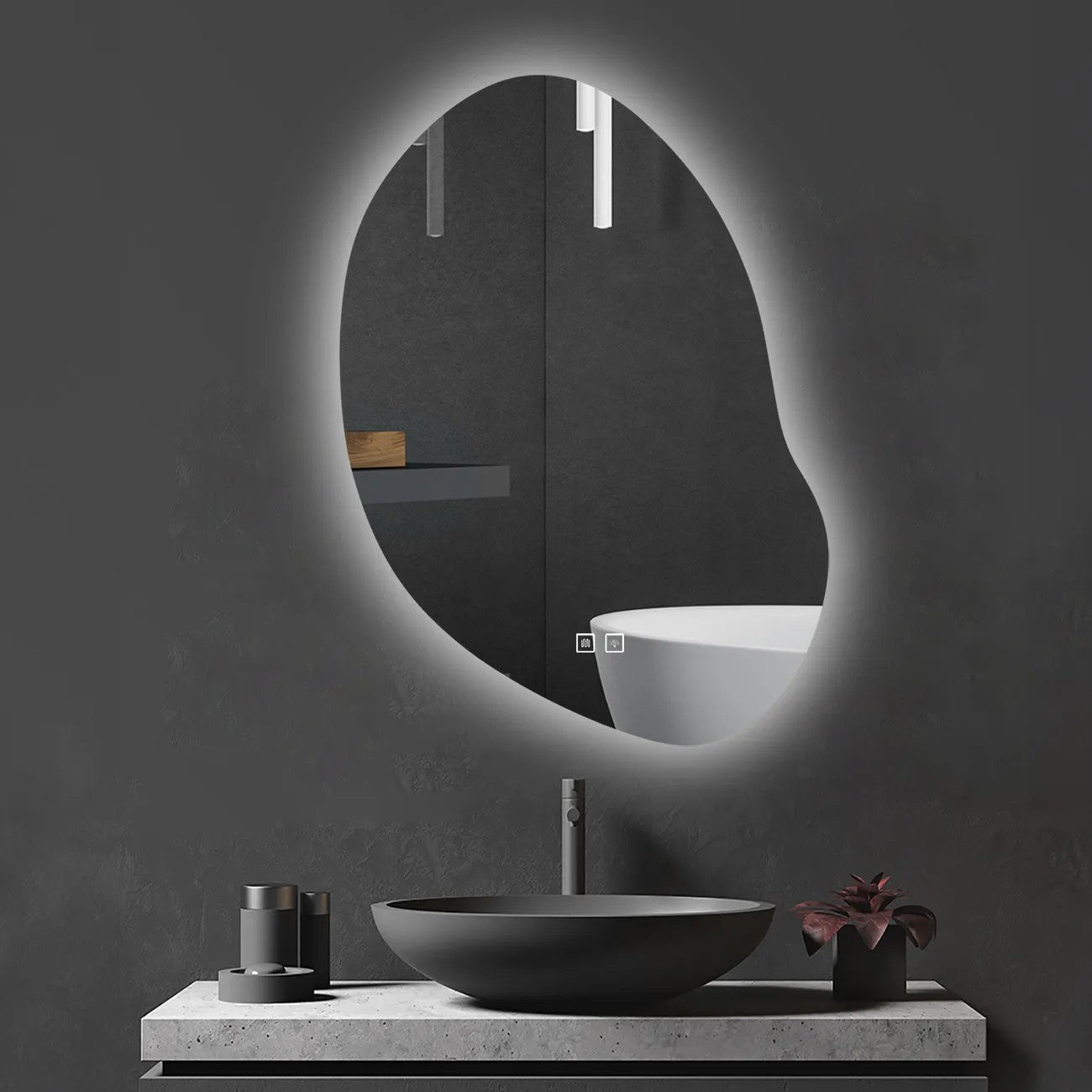 Zrkadlo LED 80x60cm CLOUD C  3
