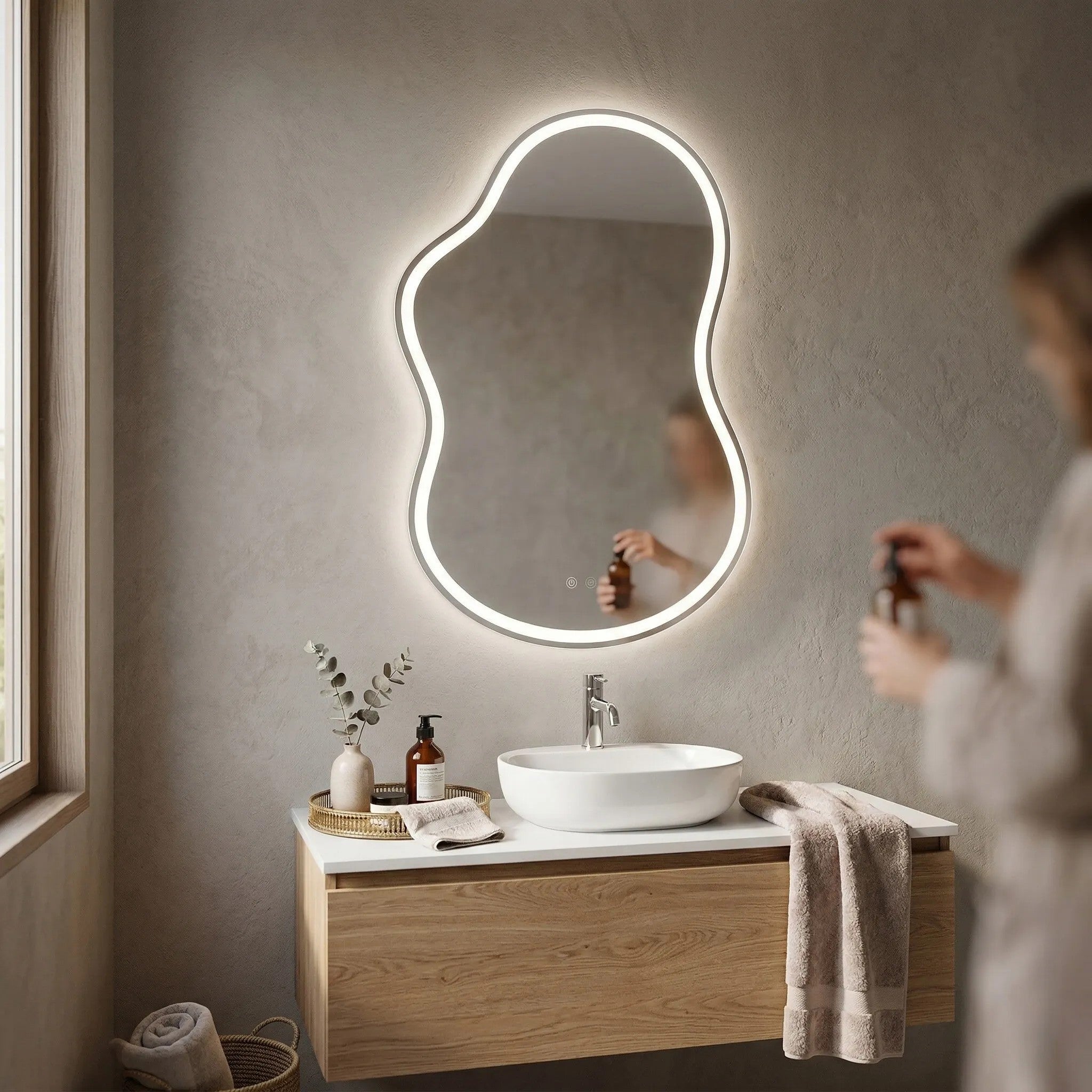 Zrkadlo LED UNO 80x55 cm  3