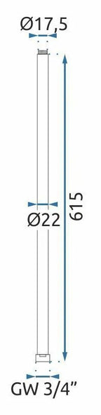 Predĺženie pre vaňovú/sprchovú súpravu BRUSH COPPER 60cm  3