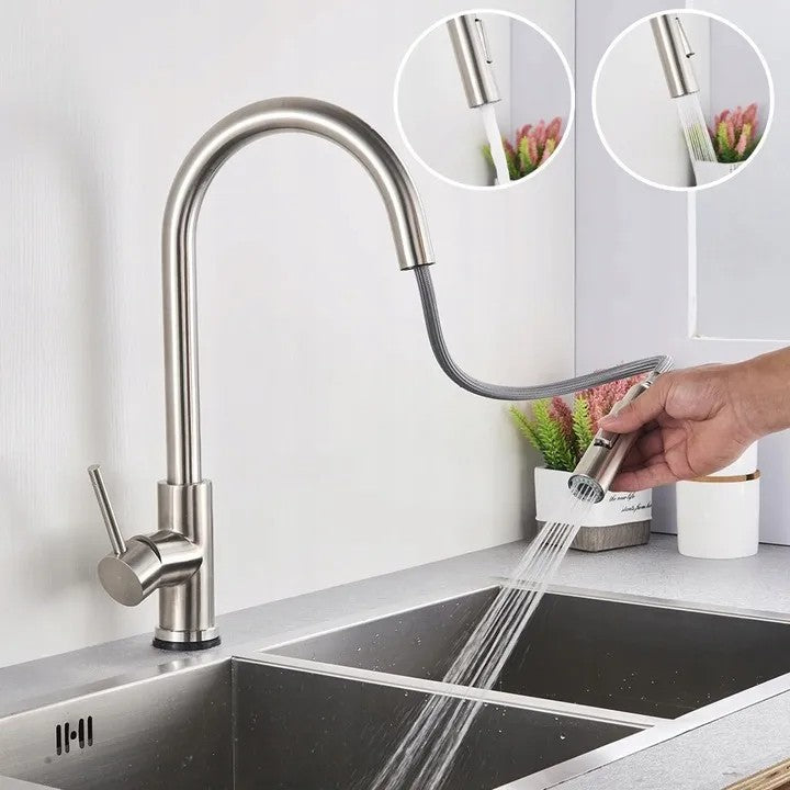 Kuchynská batéria Rea Fresh Nickel Brush INOX  3