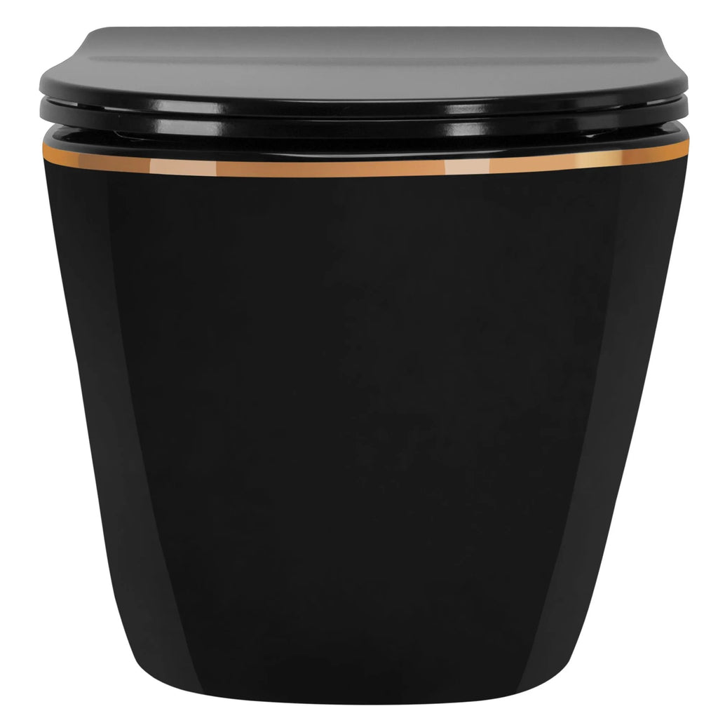 Závesné WC Rea Carlo Mini Tornado Black Gold Egde  3