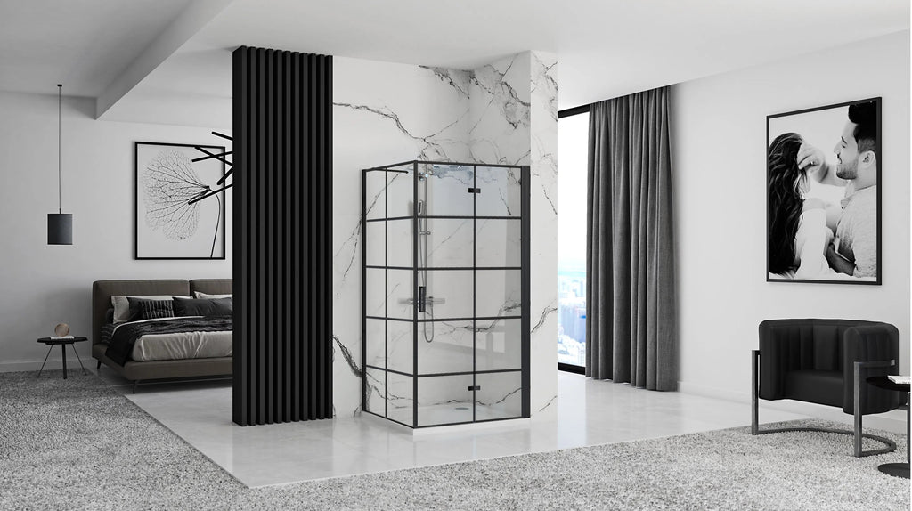 Sprchovací kút REA MOLIER 90x80 - čierny  3