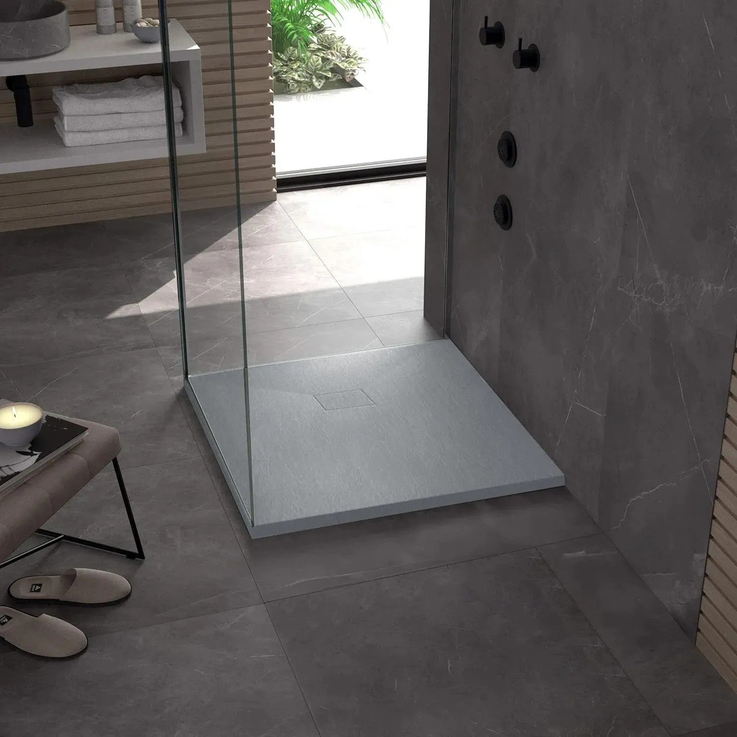 Sprchová vanička Magnum Grey 90x90  3