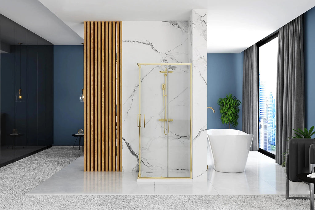 Sprchovací kút REA PUNTO 80x80 Gold S detským bazénom Savoy black 3